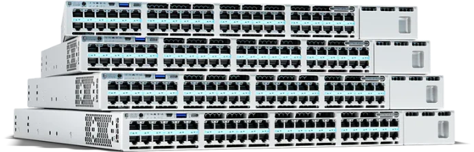 Cisco Catalyst 9300X stacked switches
